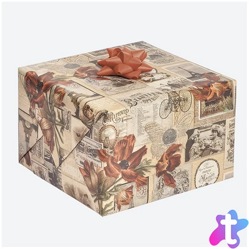 IRIS Karácsonyi tekercses KRAFT csomagolópapír,  200x70cm, különböző mintákkal, 60g/m2