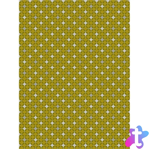 IRIS tekercses csomagoló fényes papír, arany/ezüst, különböző mintákkal, 200x70cm, 60g/m2