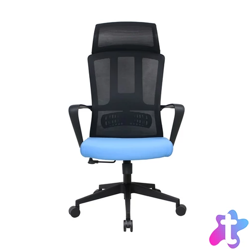 IRISOffice Astra kék/fekete ergonómikus, szövet-hálós irodai forgószék fej és háttámasszal