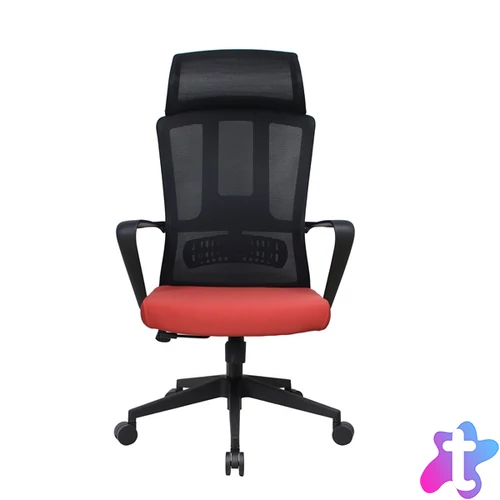 IRISOffice Astra narancs/fekete ergonómikus, szövet-hálós irodai forgószék fej és háttámasszal