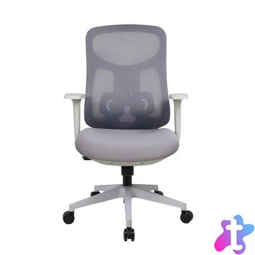 IRISOffice Avalon szürke/fekete ergonómikus, szövet-hálós irodai forgószék háttámasszal