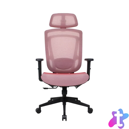 IRISOffice Nimbus piros ergonómikus, szövet-hálós irodai forgószék fej és háttámasszal