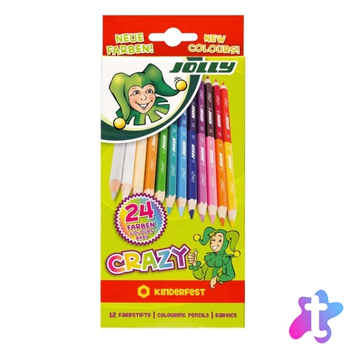 Jolly Superstick Crazy 12 db/24 szín kétvégű színesceruza készlet