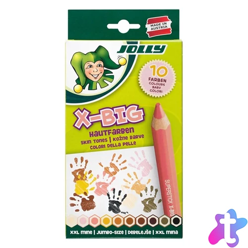 Jolly X-Big Skin Tones extra vastag 10 darabos színesceruza készlet