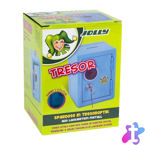 Jolly kulcsos kék perselyszéf