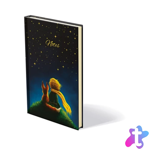 Kalendart Spektrum Little Prince S165 chamois vonalas keményfedeles notesz