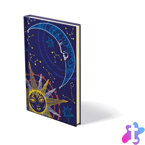 Kalendart Spektrum Moon S165 chamois vonalas keményfedeles notesz