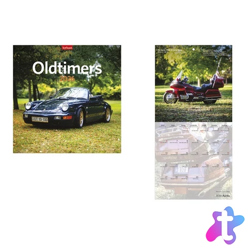 Kalendart 2026 T098 Oldtimers falinaptár
