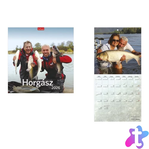 Kalendart 2026 T098 Horgász naptár falinaptár