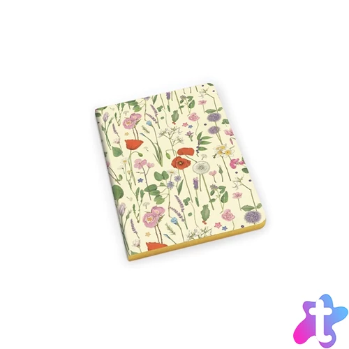 Kartos Summer Flowers 1 db A5 arany élfestett füzet