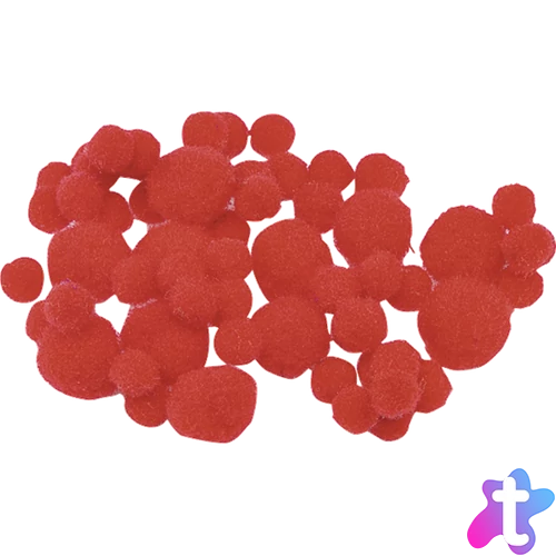 Knorr Prandell piros 8-20 mm 100 db/csomag pompom