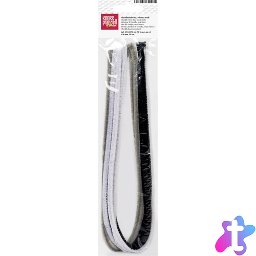 Knorr Prandell 6 mm 10 db/csomag fekete-fehér zsenília drót