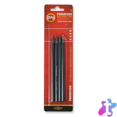 Koh-I-Noor Progresso 6B,4B,2B,HB, 4db-os grafitceruza