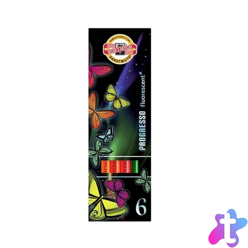 Koh-I-Noor 8741 Progresso Neon henger alakú 6db-os színesceruza készlet