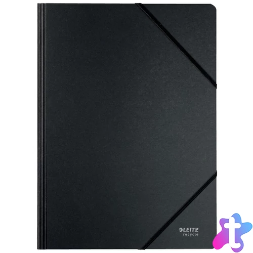 Leitz Recycle A4 karton fekete gumis mappa