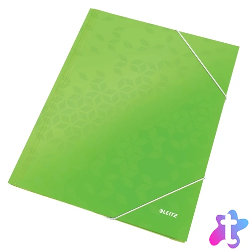 Leitz Wow A4 karton zöld gumis mappa
