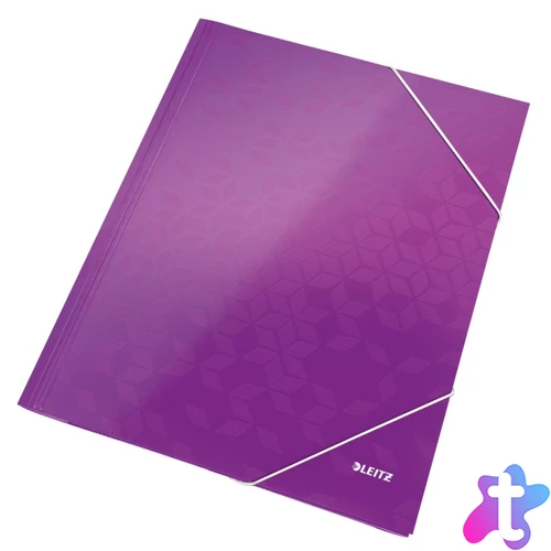Leitz Wow A4 karton lila gumis mappa