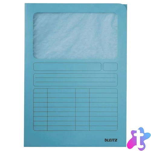 Leitz A4 ablakos karton világoskék mappa