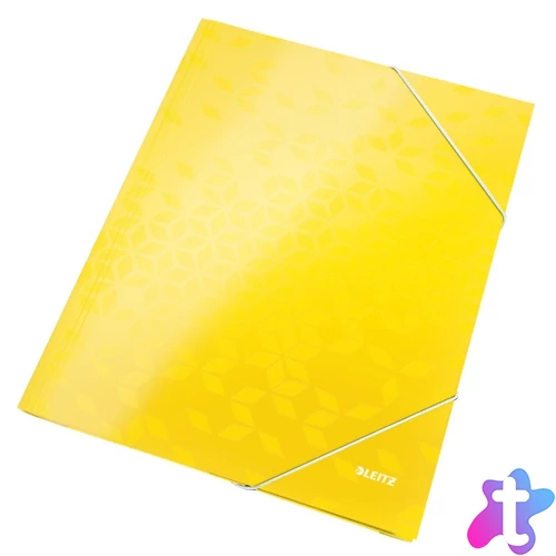 Leitz Wow karton sárga gumis mappa