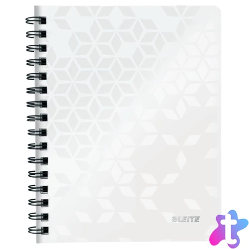 Leitz Wow A5 kockás fehér spirálfüzet