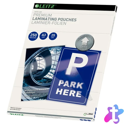 Leitz iLAM UDT A3 2x125mic 25db-os fényes lamináló fólia