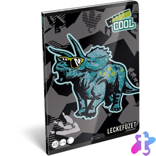 Lizzy Dino Cool 22971999 FSC A5 40 lapos tűzött lecke füzet