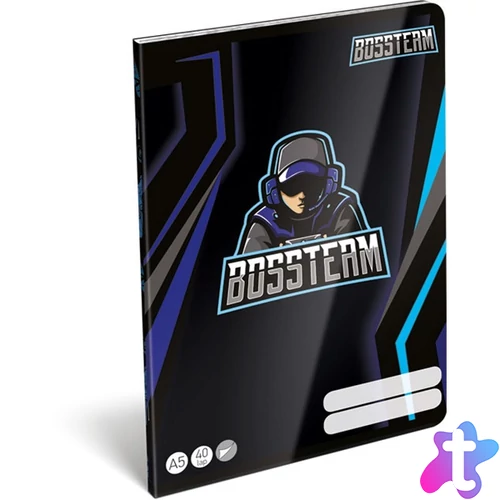 Lizzy Bossteam Gamer 4Life 22970201 FSC A5 40 lapos tűzött sima füzet