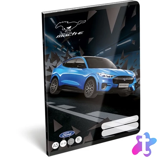 Lizzy Ford Mustang Lightning 22967113 FSC A5 12-32 tűzött vonalas füzet