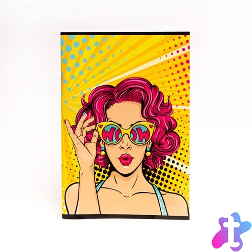 Design Style A4 kockás 87-32 iskolai tűzött füzet