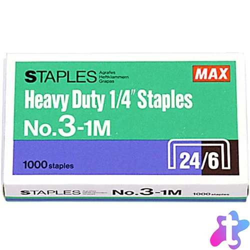 Max No 3-1M 24/6 1000db/csomag fűzőkapocs