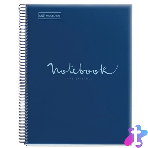 Miquelrius Emotions A5 PP 120 lapos s.kék kockás spirálfüzet