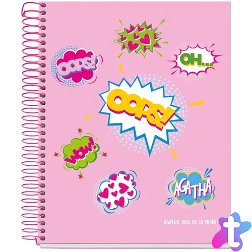 Miquelrius Wow Arp A5 4x30 lap kockás spirálfüzet