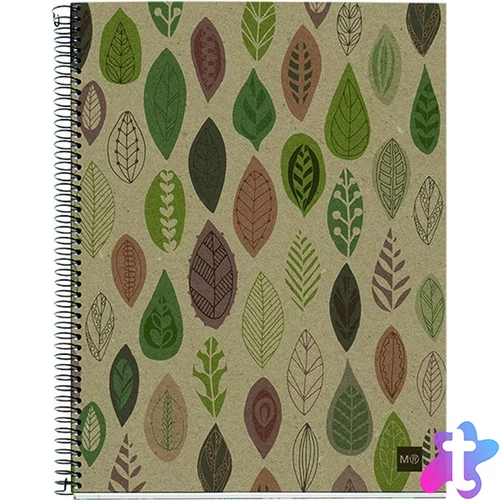 Miquelrius Ecoleaves A4 4x30lap kockás spirálfüzet
