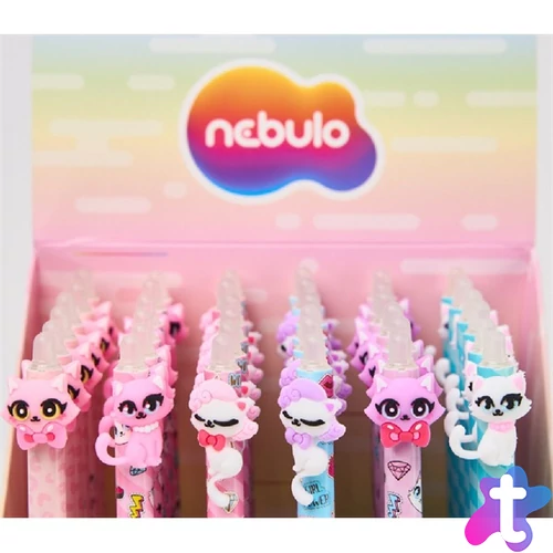 Nebulo Cuki cicák radírozható nyomógombos zselésirón