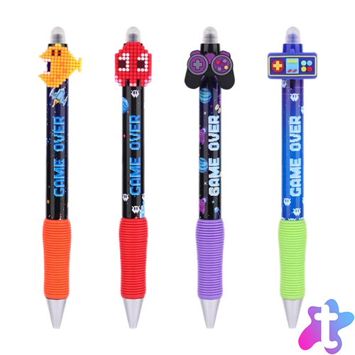 Nebulo Pixel gamer radírozható nyomógombos zselés toll