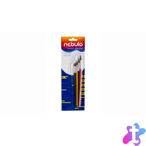 Nebulo 2/4/6/8/10 festett fanyelű 5db-os ecsetkészlet