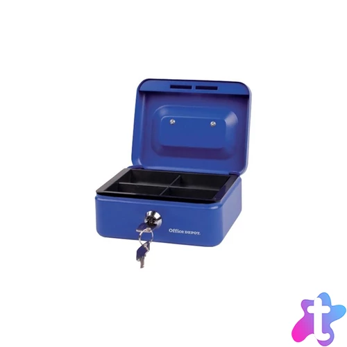 Office Depot mini pénzkazetta kék