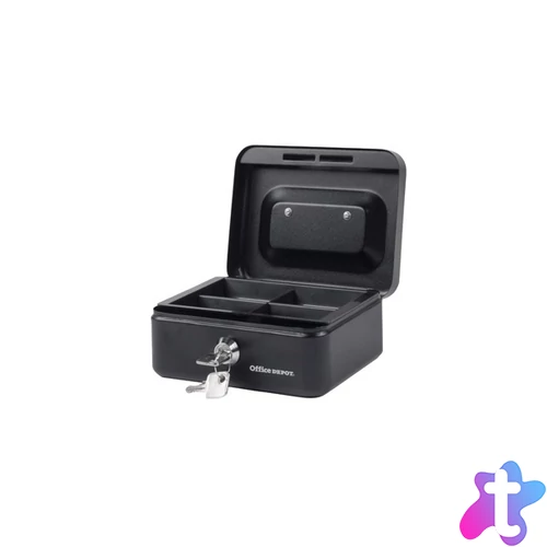 Office Depot mini fekete pénzkazetta