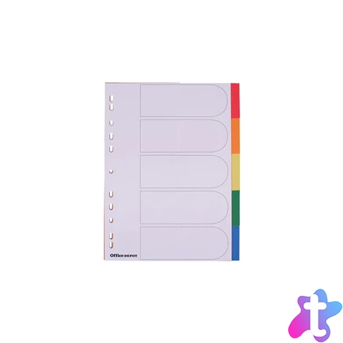 Office Depot A4 5 részes műanyag elválasztólap