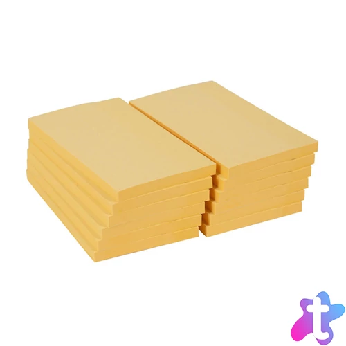 Office Depot extra 76x127 mm öntapadós 12 db sárga jegyzettömb