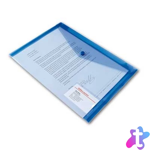 Office Depot A4 fekvő 5db/cs kártyatartós áttetsző kék irattasak