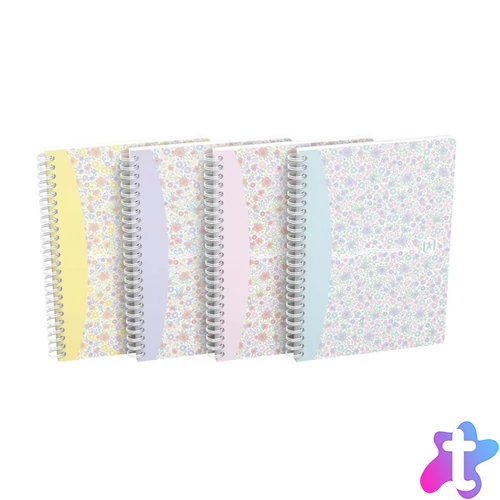 Oxford Floral A5 vonalas spirálfüzet
