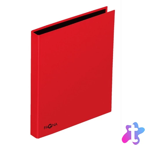 Pagna A4 nyomtatott karton 25 mm 4 gyűrű piros gyűrűs mappa