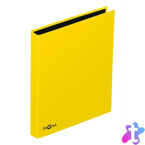 Pagna A4 nyomtatott karton 25mm 4 gyűrű sárga gyűrűs mappa