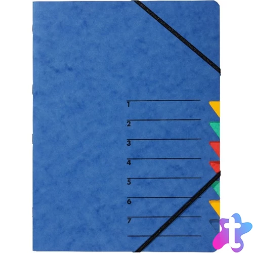 Pagna A4 7 rekeszes kék rendezőmappa
