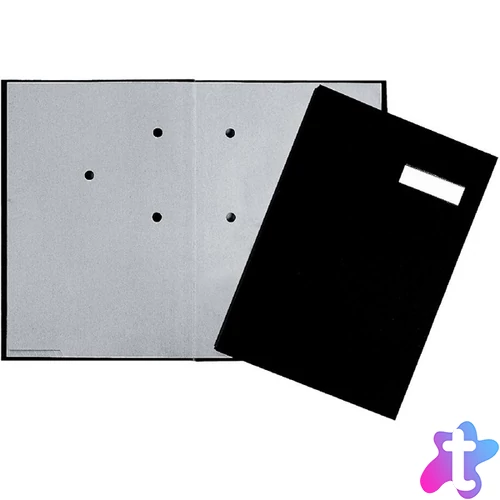 Pagna 20 rekeszes fekete aláírókönyv