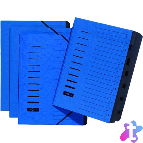 Pagna A4 7 rekeszes A-Z kék rendezőmappa