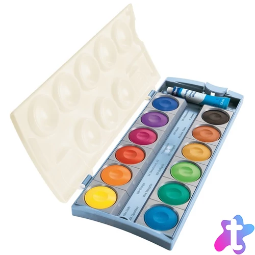 Pelikan Eco 12 színű + 1 fedőfehér vízfesték készlet