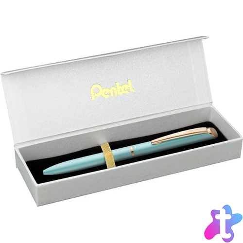 Pentel Energel BL2007PD-BOX 0,35mm pastell zöld test/kék tinta prémium fém rollertoll