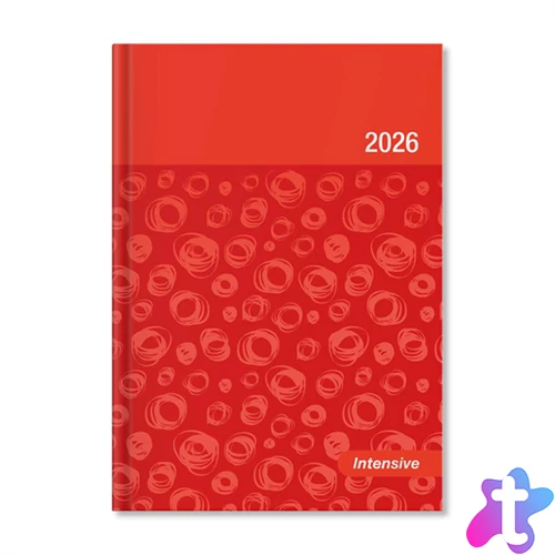 Period Intensive 2026 A5 napi beosztású narancs lakk határidőnapló